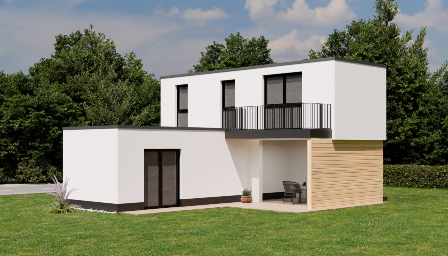 Ein besonders modernes Tiny House auf 2 Etagen.
