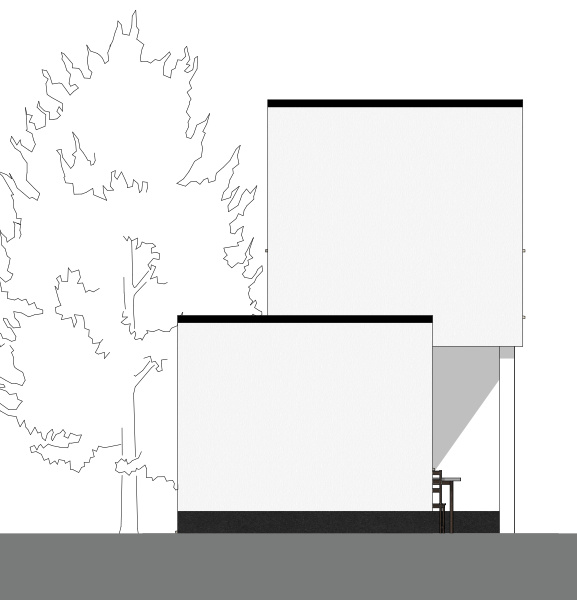 Seitenansicht rechts Seitenansicht rechts Modulhaus MH2