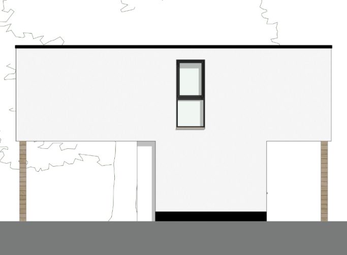 Seitenansicht links Modulhaus ML2