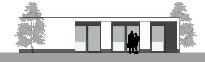 Rückseite vom Bungalow LL1