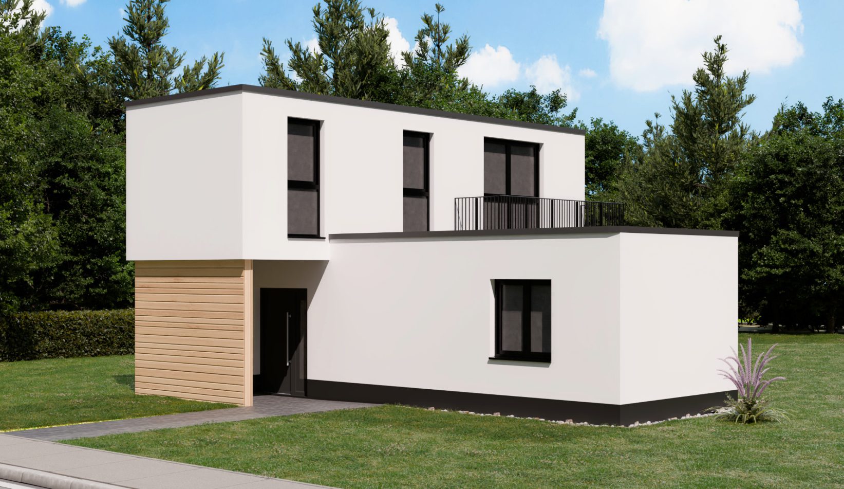 Dieses kleine Modulhaus ist sicher der Blickfang in jeder Siedlung.