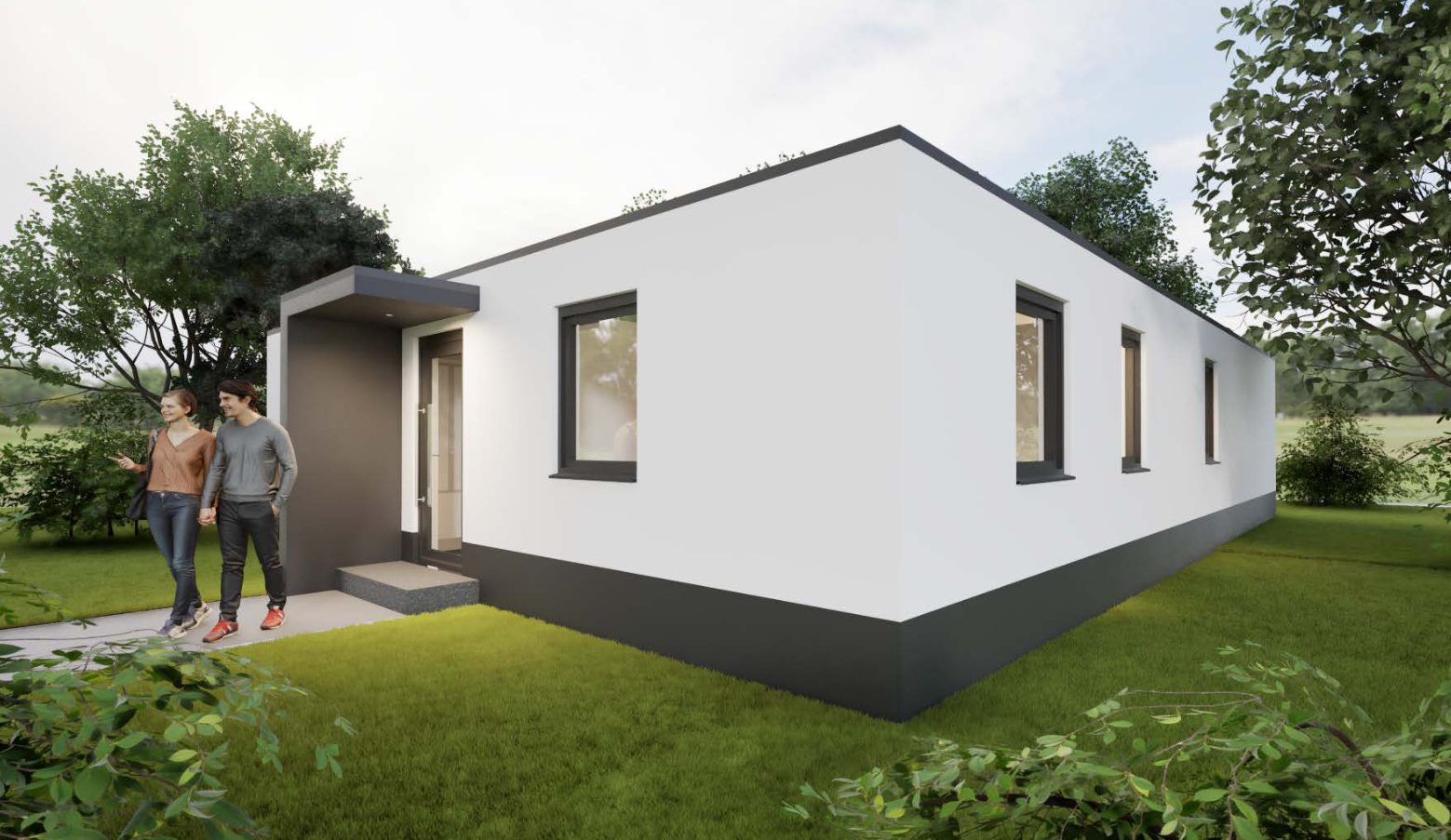 Ein Bungalow mit rund 80qm Wohnfläche – Made in Germany.